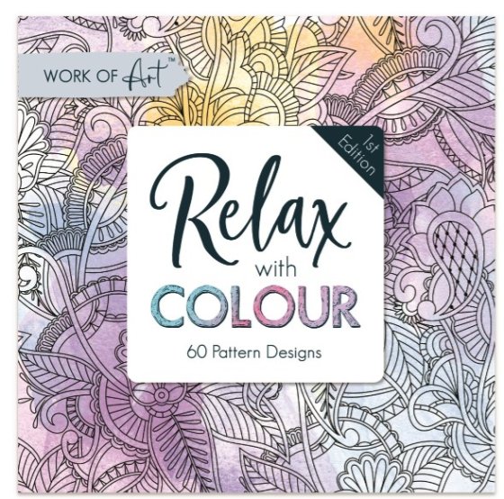 59 RELAX WITH COLOUR – COLOURING BOOK (60 DESIGNS) - Image 1