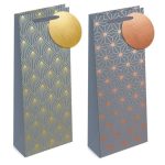 BOTTLE BAG GREY FOIL GEO