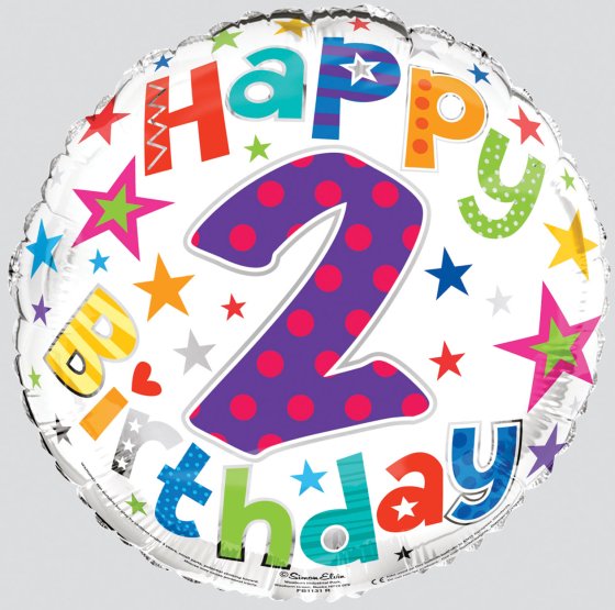 60 FOIL BALLOON AGE 2 UNISEX - Image 1