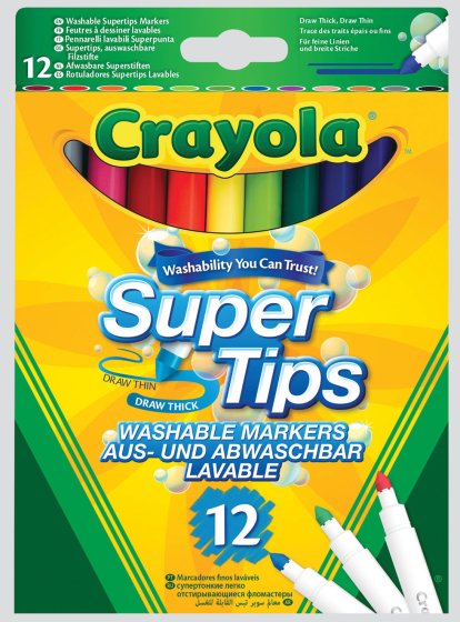 61 CRAYOLA 12 BRIGHT SUPERTIPS - Image 1