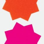 FLUORESCENT STAR SHAPES – 50PK (74MM)