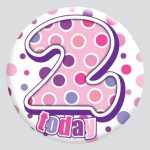 AGE 2 BIRTHDAY BADGE – MIXED DESIGNS