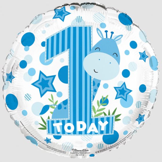 61 FOIL BALLOON AGE 1 BOY - Image 1