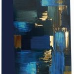 BOTTLE BAG BLUE AND GOLD