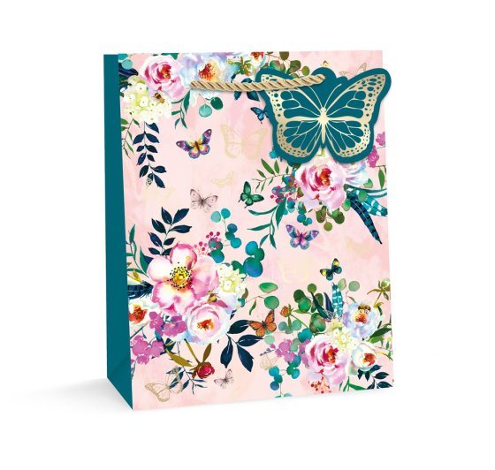 63 GIFT BAG – BUTTERFLIES AND FLORALS MEDIUM - Image 1