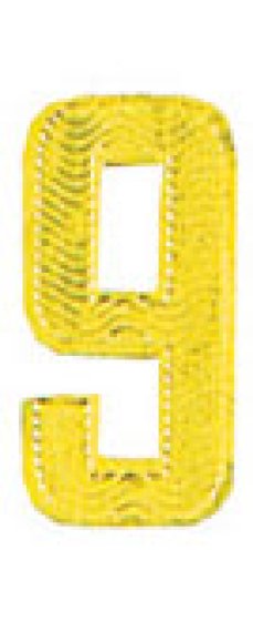 64 SH12219 GOLD NUMERAL NO9 - Image 1