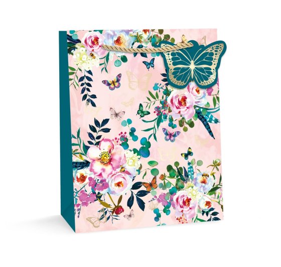 64 GIFT BAG – BUTTERFLIES AND FLORALS LARGE - Image 1