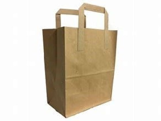 66 BAG CARRIER BROWN PAPER LARGE - Image 1