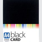 A4 BLACK CARD – 6 SHEETS (270GSM)
