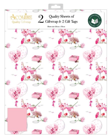 67 COCKTAIL WISHES GIFT WRAP SET - Image 1