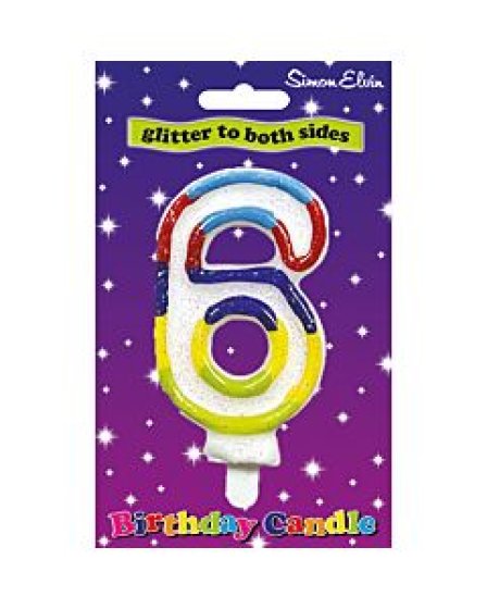 69 CANDLE NUMERAL MULTI 6 - Image 1