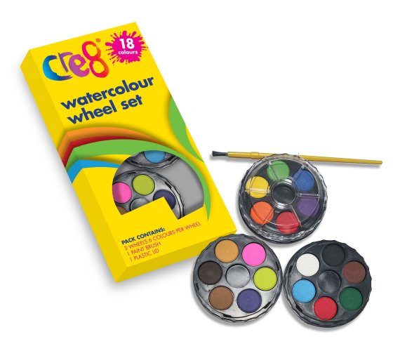 69 CRE8 WATERCOLOUR PAINT SET – 18 COLOURS - Image 1