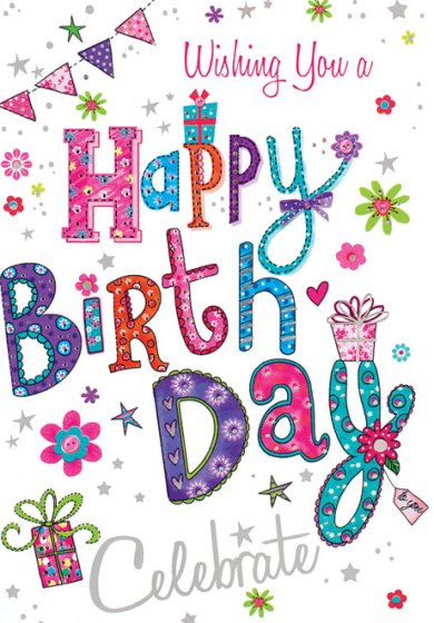 7 BIRTHDAY CARD – BRIGHT CELEBRATION DESIGN - Image 1