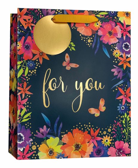 70 GIFT BAG – FOR YOU FLORAL LARGE - Image 1