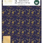 MIDNIGHT GOLD FOLIAGE GIFT WRAP SET