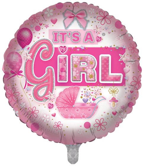 71 FOIL BALLOON IT'S A GIRL - Image 1
