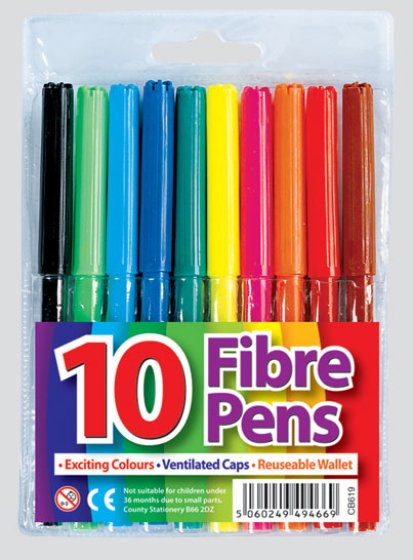 71 FIBRE PENS 10 PACK - Image 1