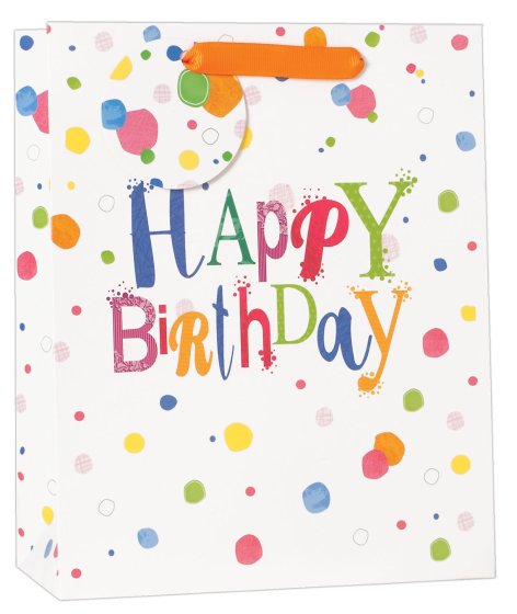 72 GIFT BAG – HAPPY BIRTHDAY SPOTS LARGE - Image 1
