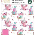 FLORAL BUNNY GIFT WRAP SET