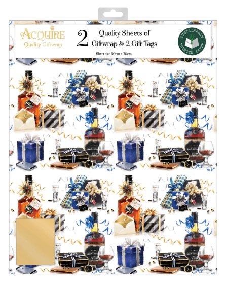 74 RUM AND CELEBRATION GIFT WRAP SET - Image 1