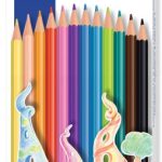 12 X FULL WOOD FREE COLOUR PENCIL