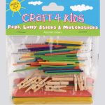 PEGS, LOLLY STICKS AND MATCHSTICKS – ASSORTED CRAFT PACK