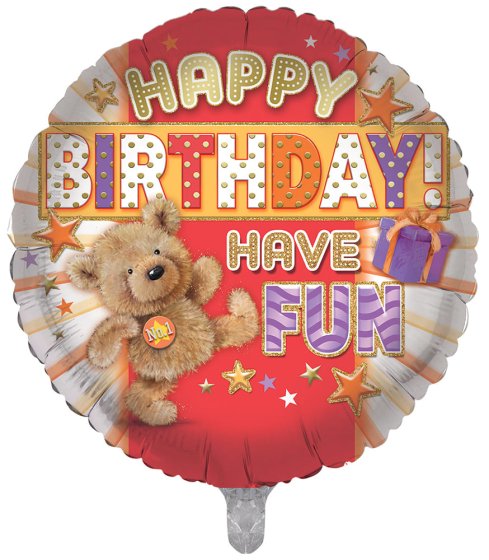 80 FOIL BALLOON HAPPY BIRTHDAY HAVE FUN - Image 1