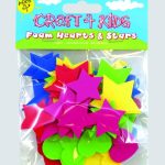 FOAM SELF-ADHESIVE HEARTS and STARS – 50 PACK