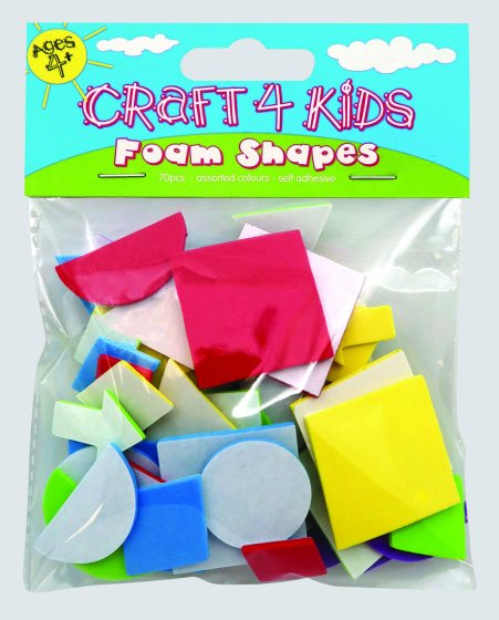81 FOAM SELF-ADHESIVE SHAPES – 70 PACK - Image 1