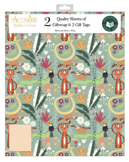 81 JUNGLE ADVENTURE GIFT WRAP SET - Image 1