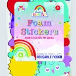 FOAM STICKERS – RAINBOWS & CLOUDS (REUSABLE POUCH)