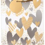 GIFT BAG FOIL HEARTS SM