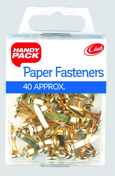 84 PAPER FASTENERS BRASS HANDY PACK - Image 1
