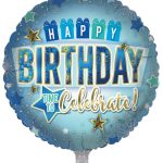 FOIL BALLOON HAPPY BIRTHDAY TIME TO CELEBRATE