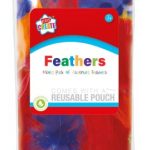 CRAFT FEATHERS – MIXED COLOUR PACK (REUSABLE POUCH)