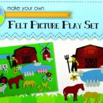 FELT PICTURE PLAY SET – ASSORTED DESIGNS (45PCS)