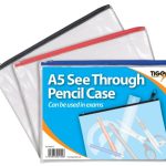 PENCIL CASE A5 CLEAR ASSTD