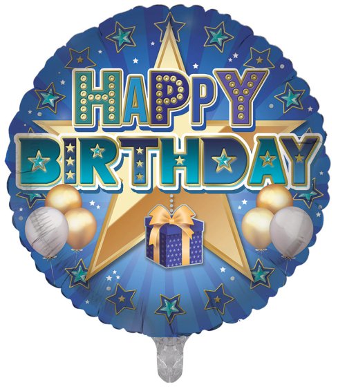 88 FOIL BALLOON HAPPY BIRTHDAY STAR - Image 1