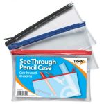PENCIL CASE CLEAR SMALL 20 X 1