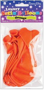 BALLOONS SATIN 11IN 8S ORANGE - Image 2