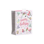 GIFT BAG – GINGHAM HAPPY BIRTHDAY (SMALL)