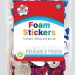 FOAM LETTER STICKERS – ASSORTED COLOURS (REUSABLE POUCH)