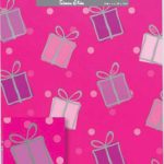 WRAP – PINK PRESENT PATTERN (2 SHEETS + 2 TAGS)